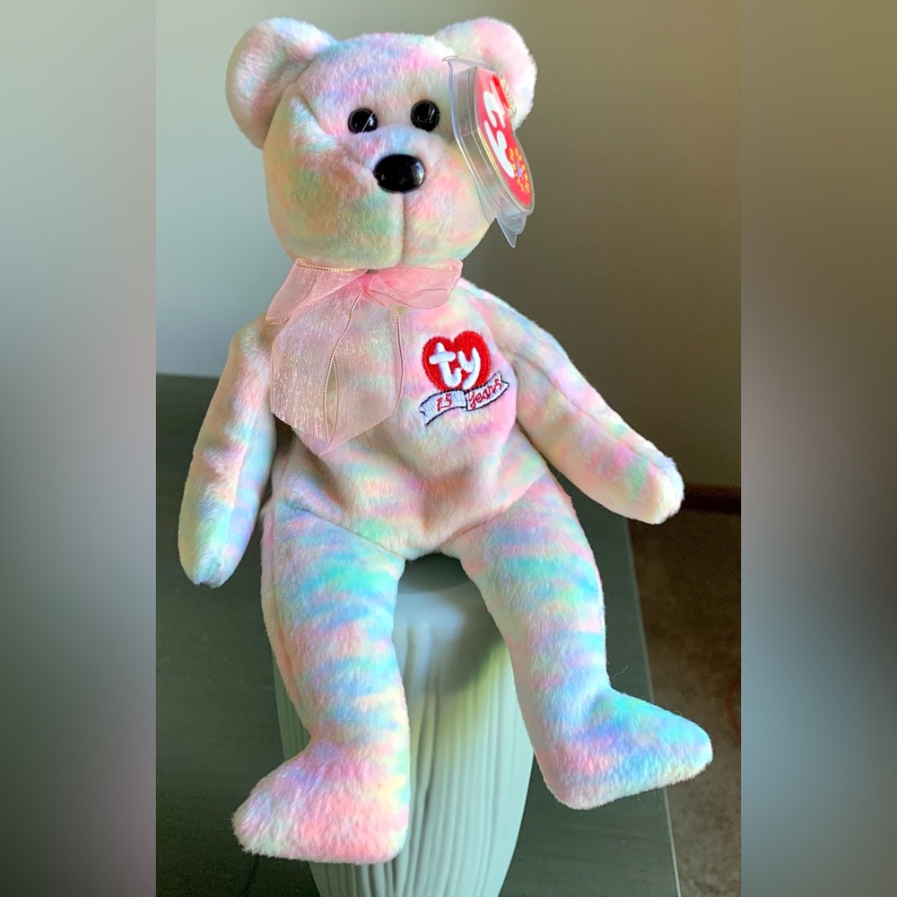 2001 4385 Celebrate Retired Teddy Bear Ty 15th Anniversary Beanie Baby
